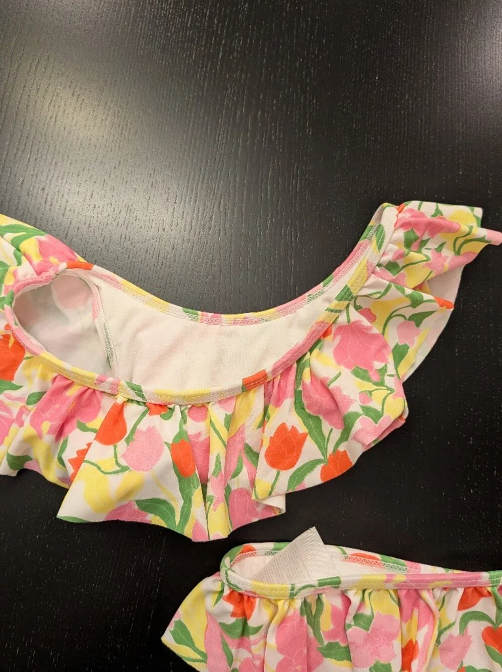 Janie and Jack Pink Multi Floral Ruffle Two-Piece Swim Set